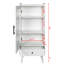 Armoire de rangement de salle de bain moderne avec porte en verre et double tablettes réglables et tiroir-474141854