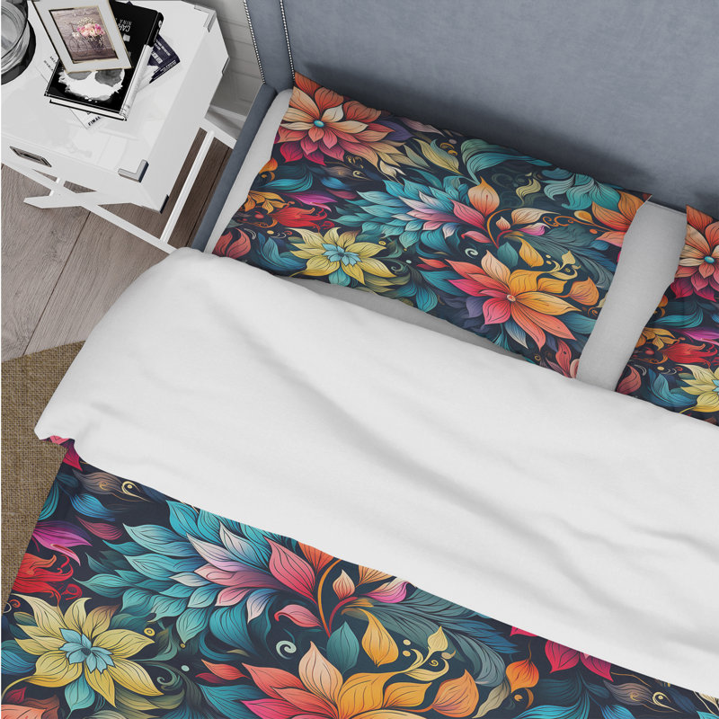 Ensemble de housse de couette Eclectic Mandala Boho, Housse de couette pour très grand lit et 2 très