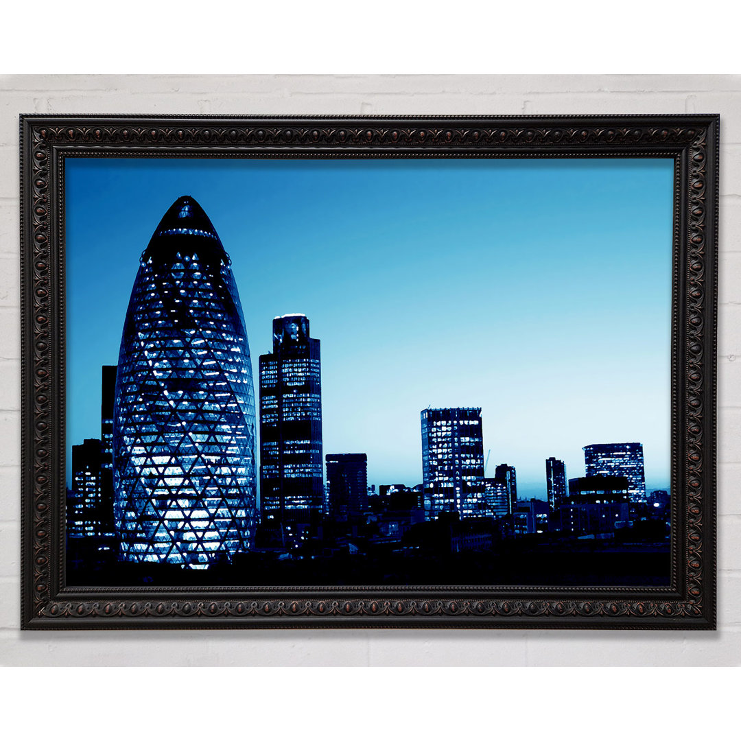 London The Gherkin Blue Cast - Druck