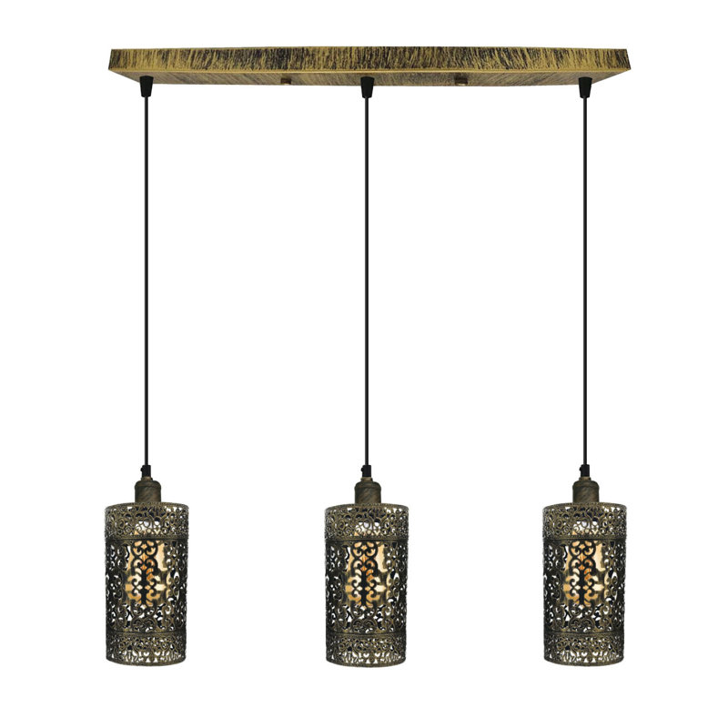 Concho 3 - Light Kitchen Island Pendant, Brushed Brass