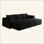 Canapé modulaire Cloud avec 2 repose-pieds, canapé rembourré minimaliste moderne, canapé en U confortable pour le salon, canapé d'angle à assise profonde, aucun assemblage requis (tissu en velours côtelé moelleux)