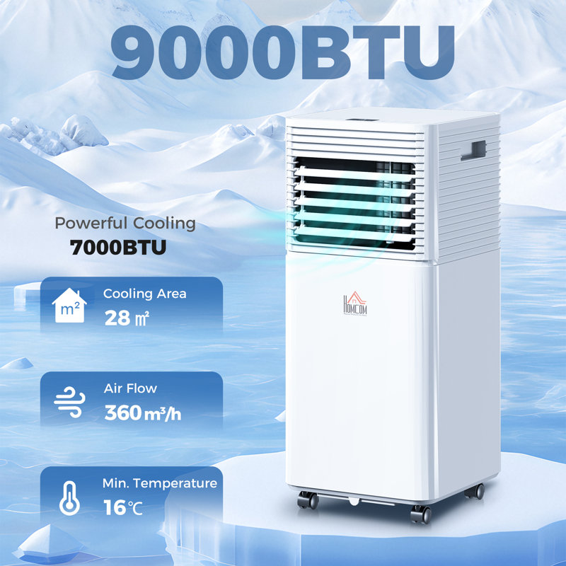 9000 BTU Portable Air Conditioner with Remote