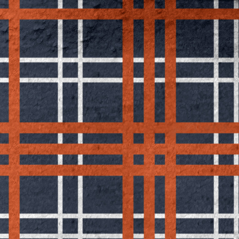 Bath Towel, Dark Navy/White/Orange, Microfiber
