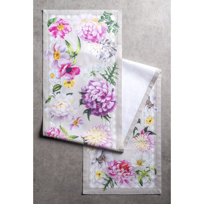 Maison d'Hermine Pivoine 100% Cotton Table Runner - Single Layer - 14.5" x 72", 72" L x 14.5" W