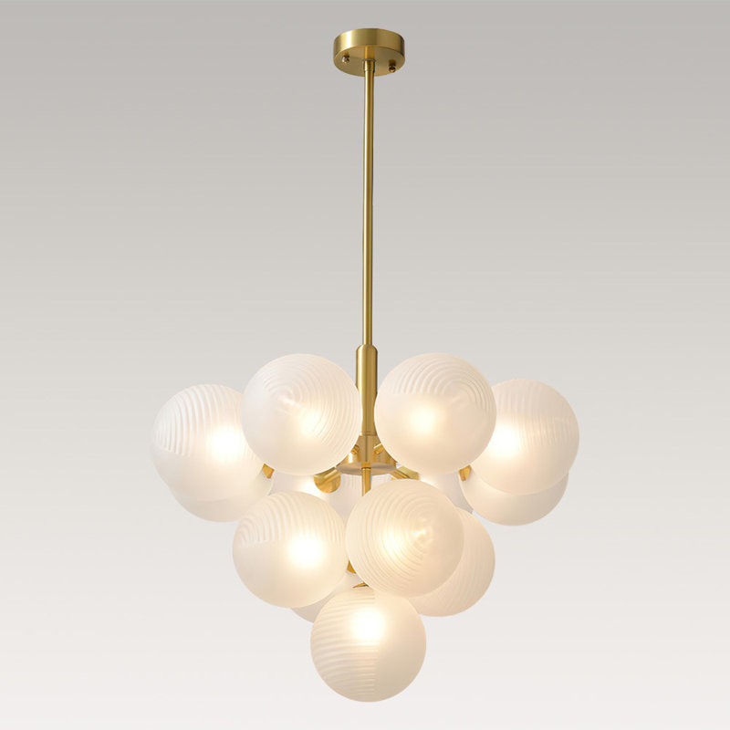 Lustre Delacroy, Nervuré, Laiton