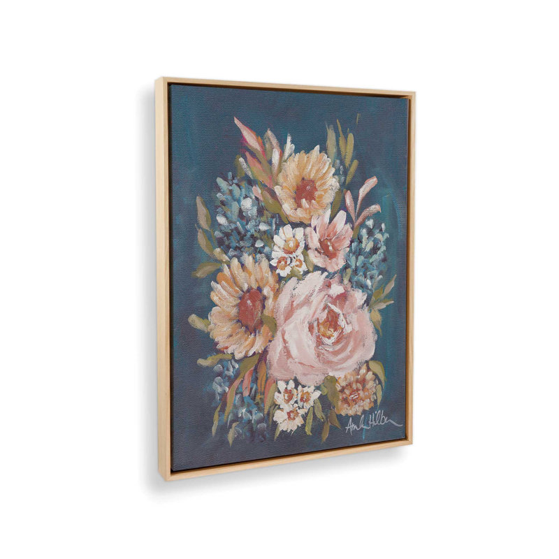 «Boho Bouquet V» par Amanda Hilburn, reproduction d'art, L 12 po x H 16 po, Toile avec cadre, Tanné