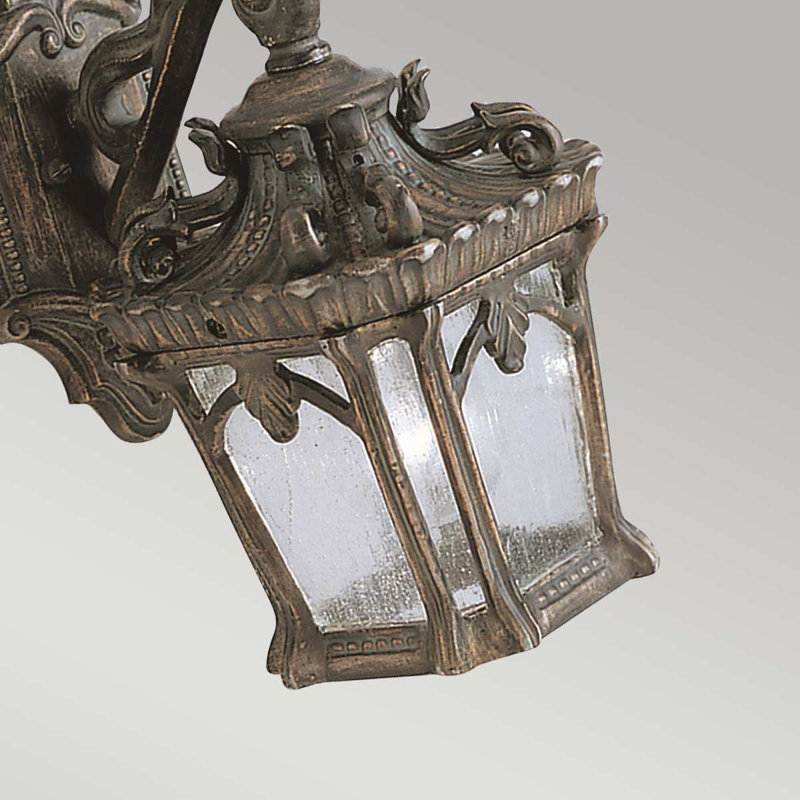 Ballintoy Londonderry Seeded Glass Outdoor Wall Lantern