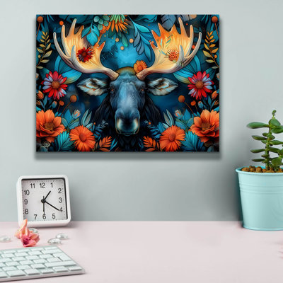 Epic Graffiti 'Whimsical Woods - Blue Moon' by RomantzArt Canvas Wall Art