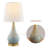 Conyers 18" Modern Ceramic Table Lamp Set with USB Ports and Polished Antique Bronze Base-654955889