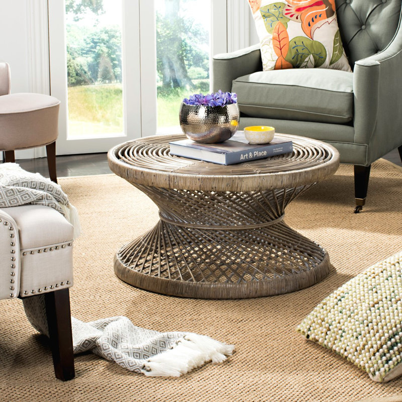Frame Coffee Table, Gray White Wash