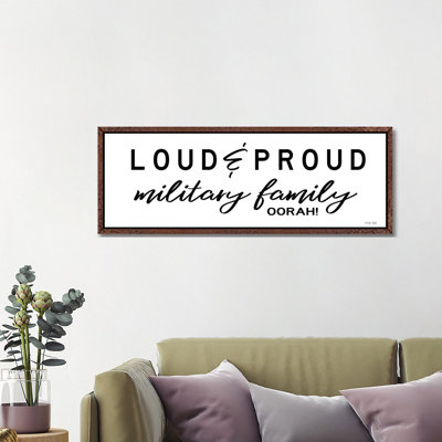 Loud And Proud Military Family by Cindy Jacobs - Panoramic Print on Canvas