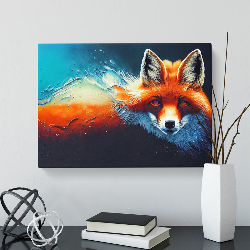 Fox Art Vol.1 - Wrapped Canvas, 40cm H x 60cm W x 3cm D