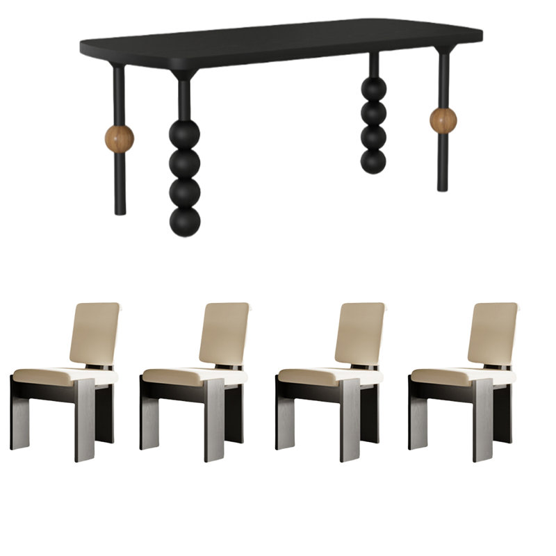 Ensemble de tables de salle à manger sélectionné en bois de bouleau
