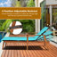 Chaise longue inclinable de 80 po avec coussins et table Aous-1968192666