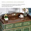 Banc de rangement pour chaussures en bois manufacturé brun et vert