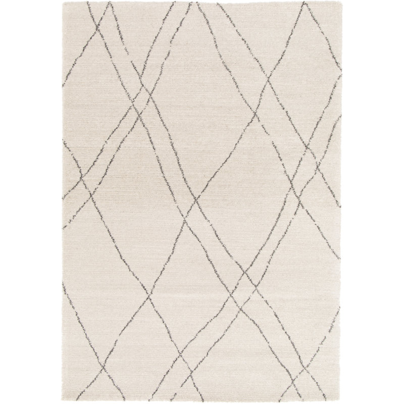 High-pile Berber Style Cream and Black Rug