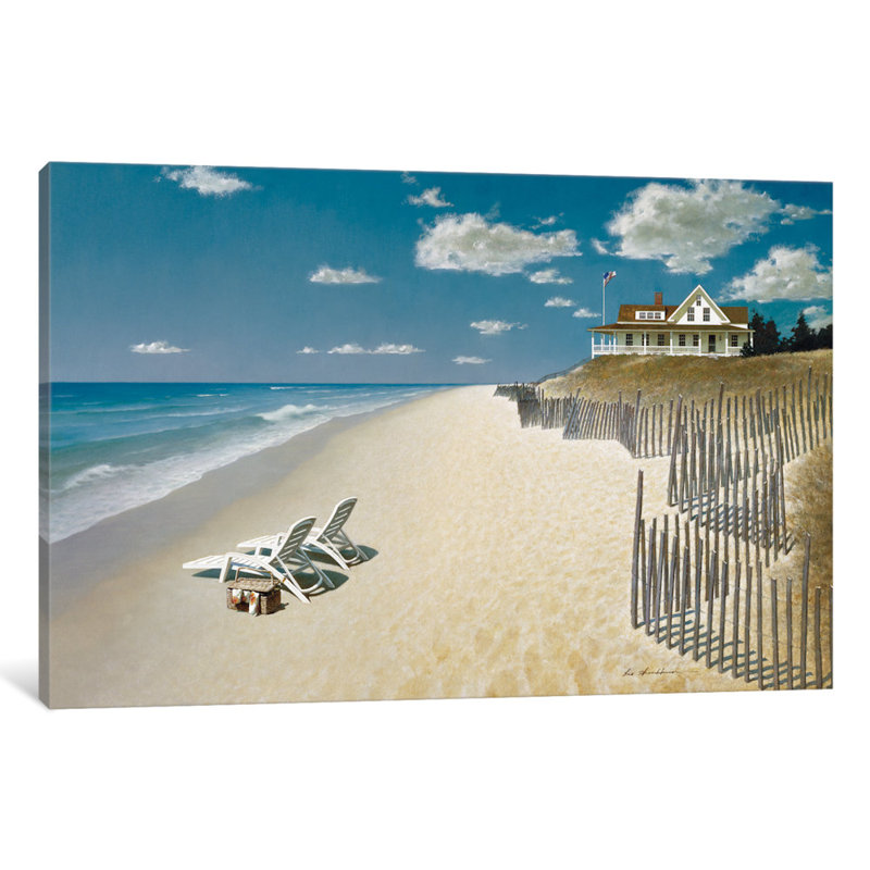 Beach house view i, reproduction d’art sur toile tendue, H 12 po x l 18 po x P 1,5 po