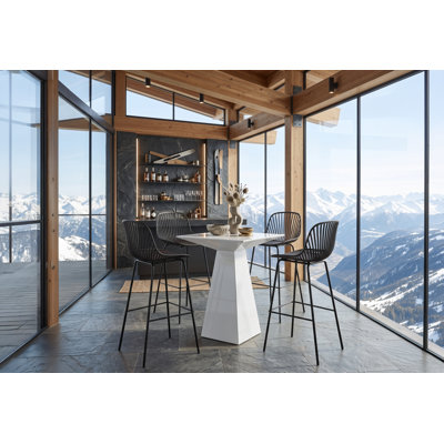 Adairsville Outdoor Bar Stool in Black