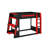 Full Size Wooden Gaming Bunk Bed With Desk,Two Storage Shelves,USB And LED Light-1148448918-1148448904