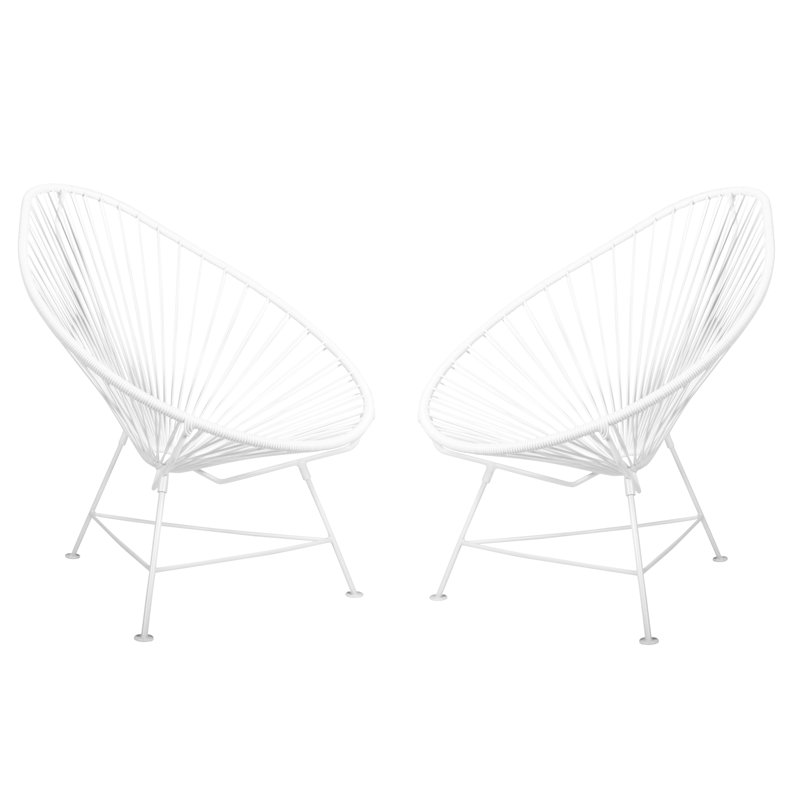 Double chaise de patio Acapulco, Blanc