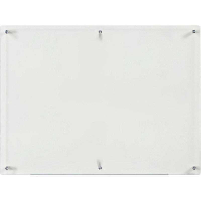Ultra Clear Frameless Glass Dry-Erase Board with Aluminum Tray, 36" x 48"