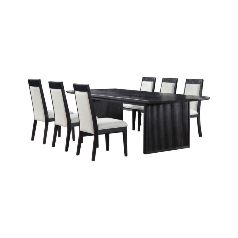Akhtas 7-piece Extension Dining Table Set, 7 Pieces: Table, 6 Chairs