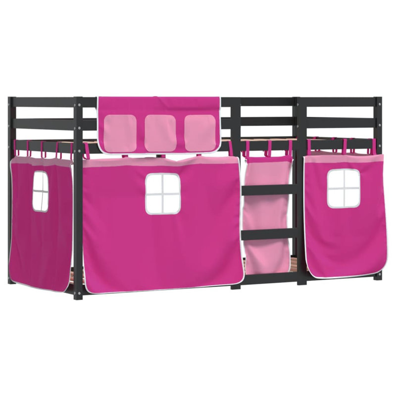 Dedalus Bunk Bed with Trundle Included, Single (90 x 190 cm), Black