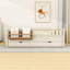 Wooden Platform Bed with Trundle, Bookshelf and Guardrails-1552650703-1552650697