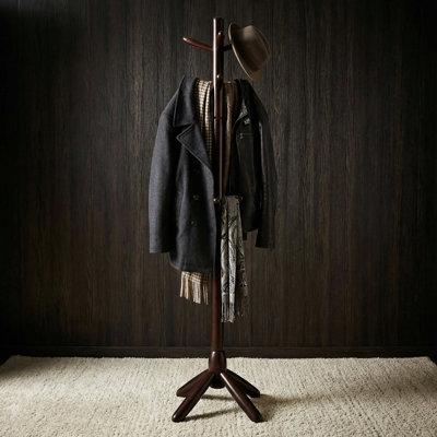 Shamus Solid Wood Freestanding Coat Rack