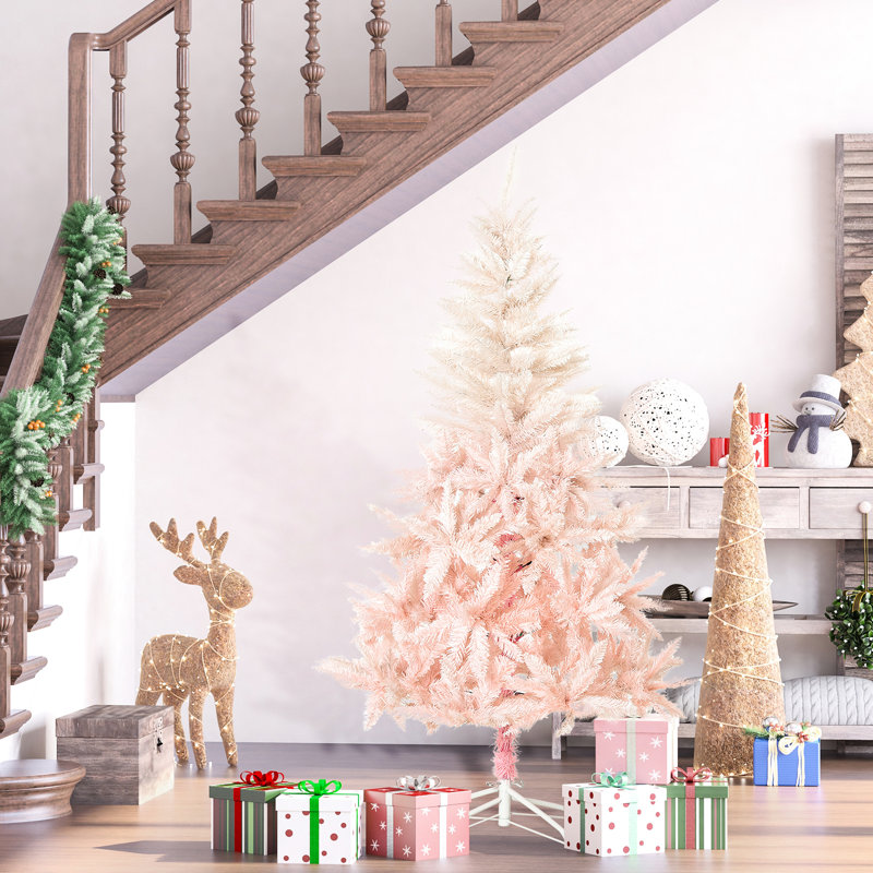 Arbre de Noël artificiel rose 800 pi 800 pi 6 pi - ignifuge, sans problème d'allergies, saison merveilleuse