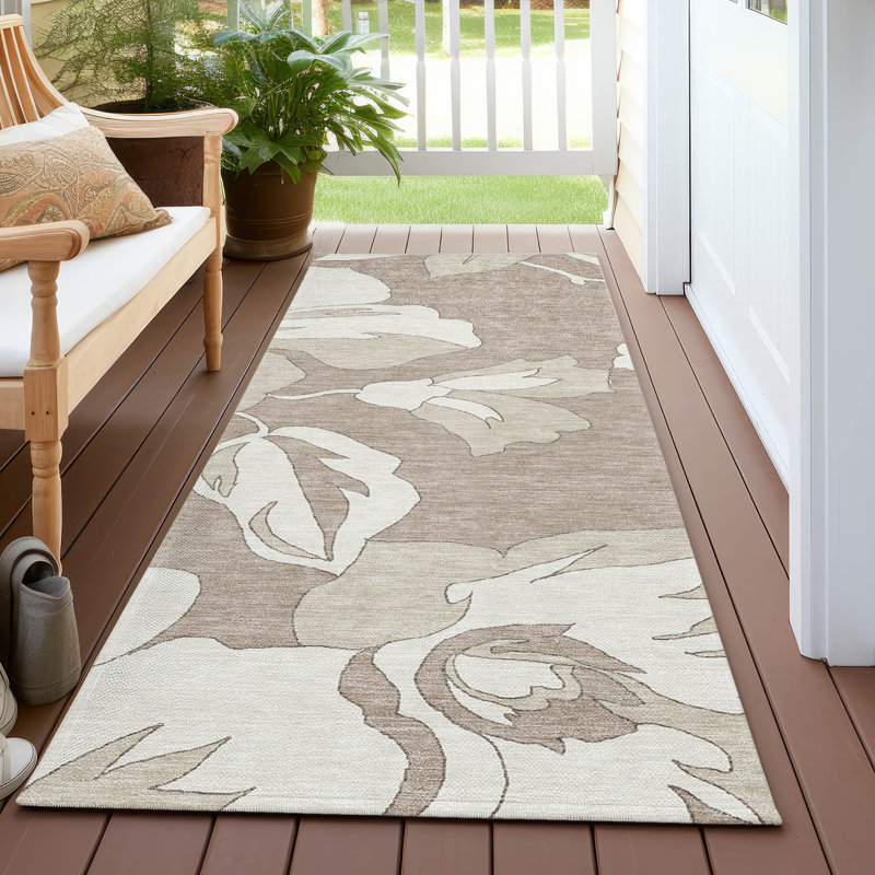  Tapis d'extérieur antidérapant Malchow, Tapis de couloir 2 pi 3 po x 7 pi 6 po