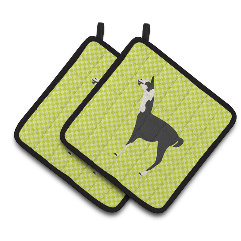 Cuisinier poignée chèque ara llama q pi caroline, Vert