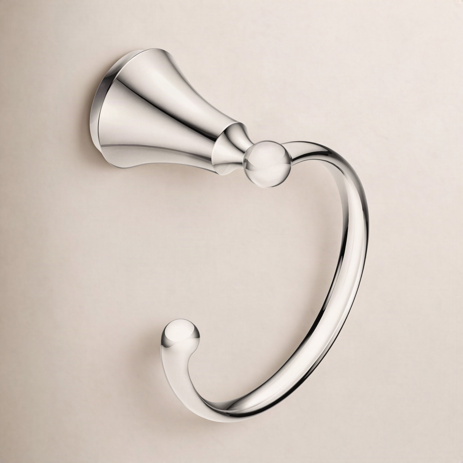 Wynford Wall-Mounted Towel Ring, Chrome