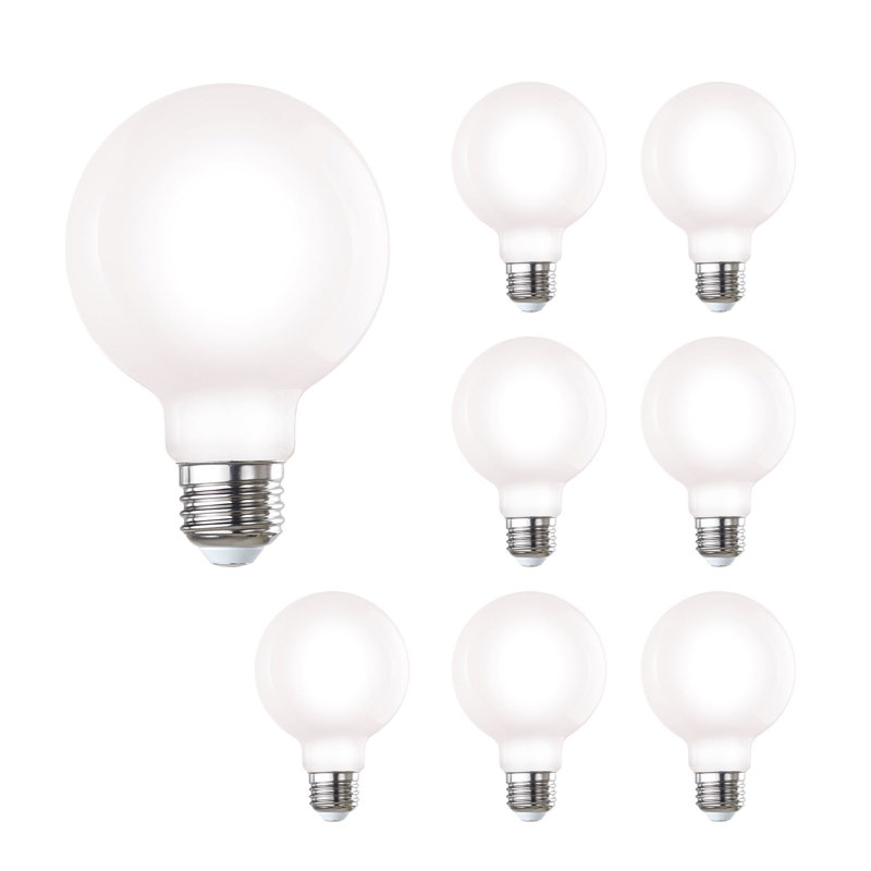 Équivalent à 60 watts, G25 DEL, ampoule à intensité variable laiteuse, blanc froid (4000K) E26 / culot moyen (standard)