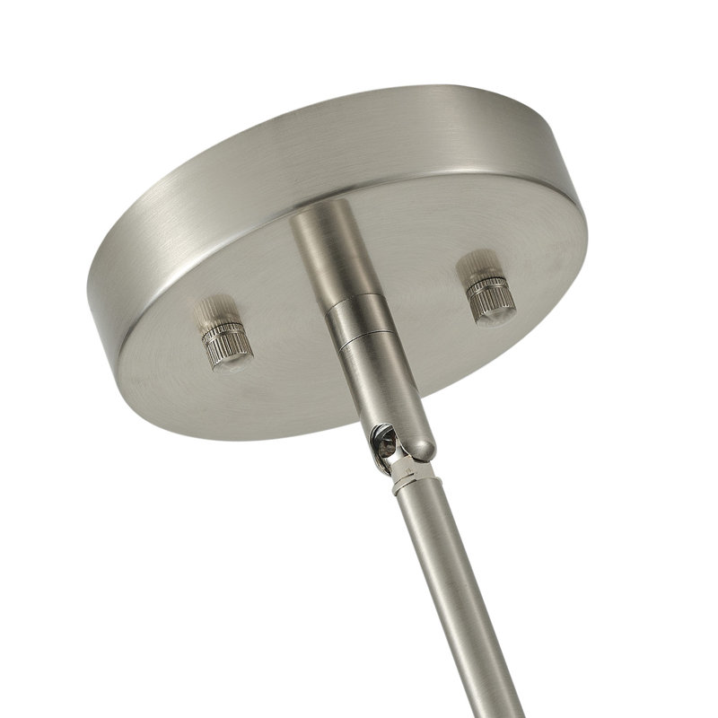 Luminaire suspendu en fer 12 lumières, Nickel