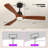 Karlena 52'' Modern Farmhouse Dimmable Ceiling Fan with LED Lights and Remote Control 3 Colors 6 Speeds Reversible Noiseless DC Motor-254404937