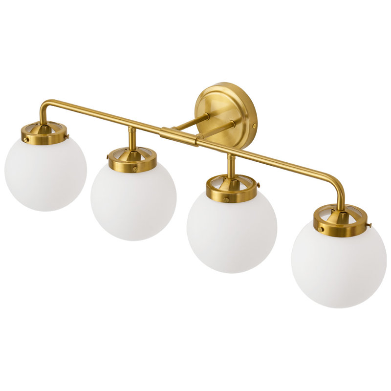 Éclairage pour meuble-lavabo à intensité variable Jaxon, ampoules non incluses, 4, Doré