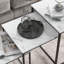 Three Nest of Tables 50*50*60 cm Manufactured Wood 1 Piece Nesting Coffee Table White Height Adjustable