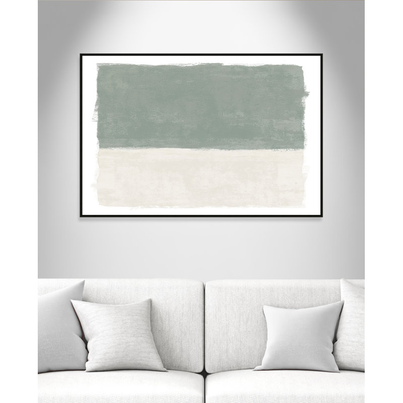 Sage Whisper I - Reproduction de paysage par Natalie Carpentieri, Framed Canvas, 61.5'' W x 41.5'' H, Espresso Floater
