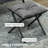 Modern Lazy Chair with Ottoman, Fabric Lounge Accent Chair, Leisure Sofa Armchair with Armrests, Side Pockets, Upholstered Reading Chair and Footstool Set for Living Room, Bedroom-2017349167