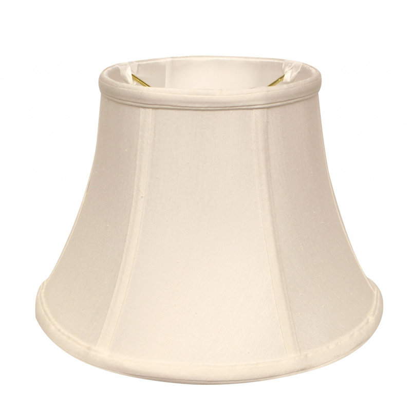 Abat-jour tambour Monay Shantung, H 10 po x l 18 po x P 18 po, Blanc
