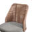 Upholstered Light Gray Rattan Full Back Counter Swivel Bar Stool-2040474679