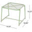 Table d'appoint en fer 16,6 po H, conception moderne en maille, l 19,75 po x P 18,07 po, H 7,68 lb, détail 16 po, l 19,5 po x P 18,0 po-1756665302