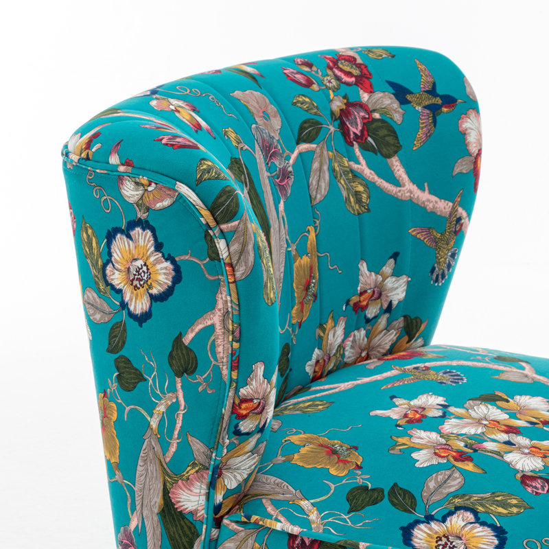 Wide Side Chair, Blue