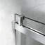 Porte de douche coulissante simple sans cadre à fermeture en douceur de 56 à 60 po x H 76 po, verre trempé 1/4 po (6 mm) avec revêtement antidéflagrant, chrome -119866334