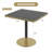 Contemporary Square Dining Table with Faux Marble Top and Sturdy Metal Frame for Modern Bistro or Kitchen Settings-1160736191-1160736176