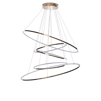 5 - Light LED Geometric Pendant