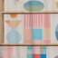 Rideau obscurcissant rose Mid Century Playful Patterns IV - Abstract Midcentury-107832083