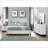 MIRAGE White 2-Drawer Nightstand with Black Hardware-625090613