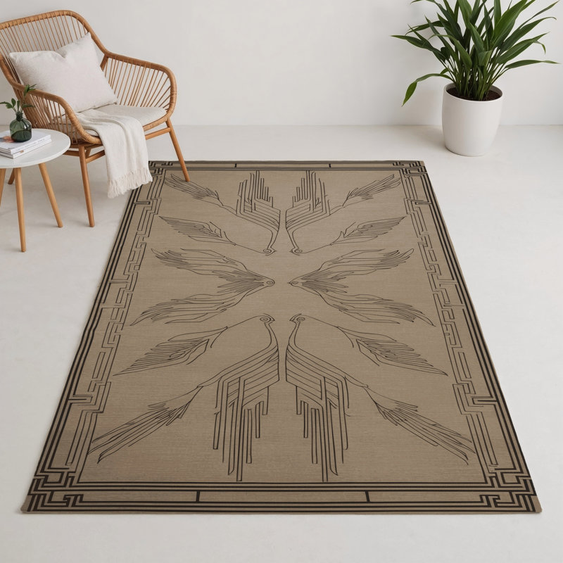 Tapis intérieur et extérieur ArtDeco, Rectangle 9 pi x 12 pi